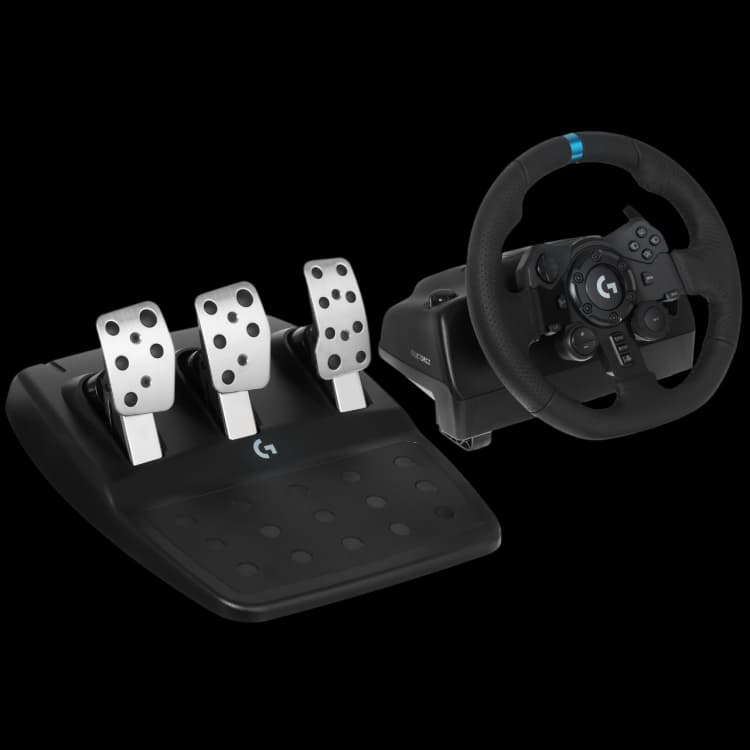 Игровой руль LOGITECH G923 R\W PS4, черный
