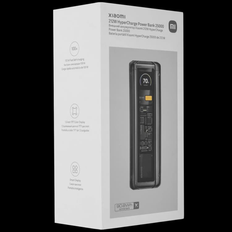 Внешний аккумулятор Mi 25000mAh HyperCharge Power Bank 212W P03MI, черный
