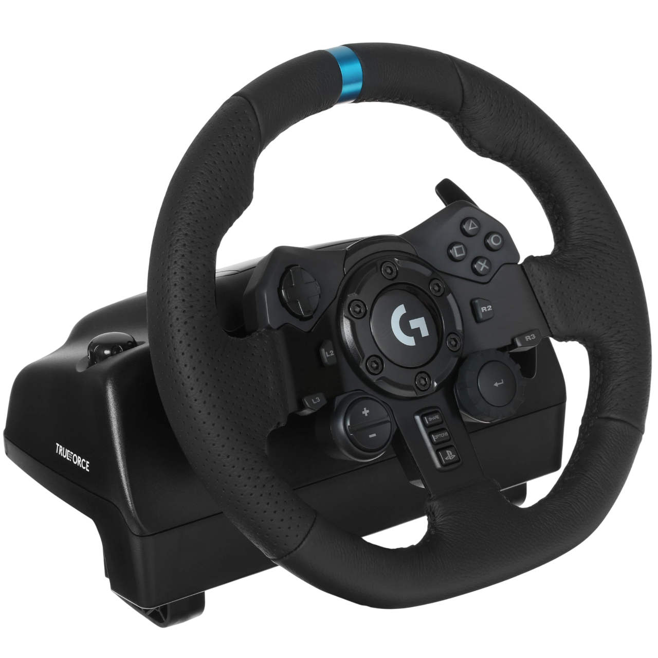 Image of Игровой руль LOGITECH G923 R\W PS4, черный